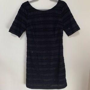 Plenty by Tracy Reese Black Knitted Sequin Dress